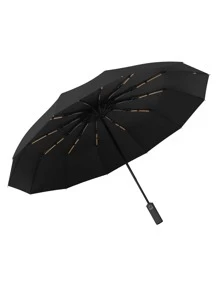 1 chiếc ô tự động chắc chắn, ô màu đen hiện đại cho ngoài trời - màu đen - Xem 2