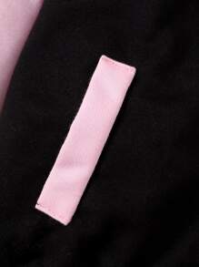 Toddler Girls Letter Graphic Colourblock Varsity Jacket - Multicolor - View 5