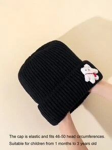 卡通圖案嬰兒針織帽