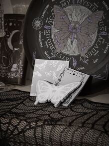 ROMWE Goth 3 件蝴蝶图案便签，学校 - 彩色 - 查看 3