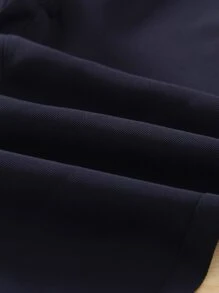 Niños Pantalones rectos unicolor - Azul Marino - Ver 3