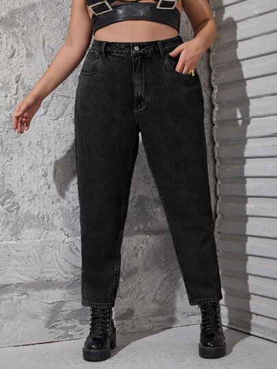 Mom Fit Jeans mit hoher Taille