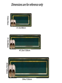 Floral Pattern Anti-Slip Rug ,Room Decor - Multicolor - View 3
