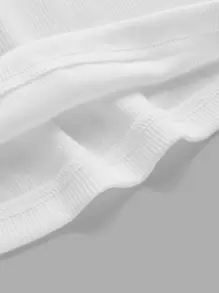 Manfinity NiteLyfe Men Mock Neck Solid Tee - White - View 5