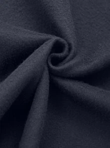 Manfinity Homme Men Zip Up Drawstring Thermal Lined Hooded Sweatshirt Without Tee, Zipper Dark Blue Basic Long Sleeve Hoodie, For Friends, Husband, Boyfriend Gifts , Fall Winter