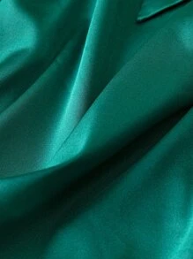 SHEIN Clasi 大碼素色燈籠袖繫腰帶洋裝