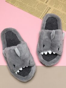 Men's Plush Lined Cat Paw Slip-On Slippers, Warm Anti-Slip Indoor Home Slippers For Winter - Coffee Brown - View 4