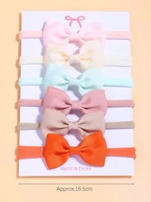 bilicaca 6pcs Baby Bow Decor Hair Band - Multicolor - View 4