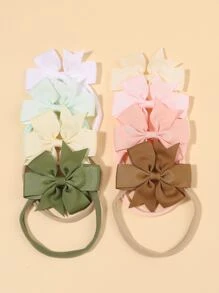 8入組嬰兒蝴蝶結裝飾髮箍 - 彩色 - 查看 2