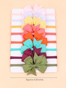 8pcs Baby Bow Decor Hair Band