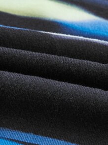 SHEIN ICON Striped Tube Top & Shrug Top - Navy Blue - View 3