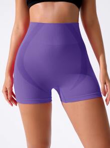 Easithlete Tummy Control Sports Shorts - Violet Purple - View 2