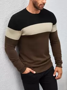 Manfinity Homme Áo len nam Khối Màu Giải trí - Nhiều màu - Xem 1
