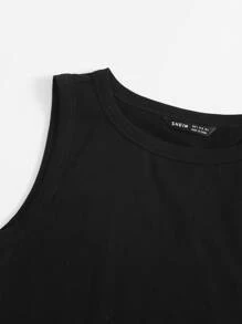 SHEIN EZwear Women Summer Casual Solid Crop Tank Top