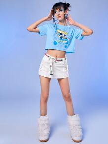 The Powerpuff Girls | ROMWE Thắt lưng - trắng - Xem 3