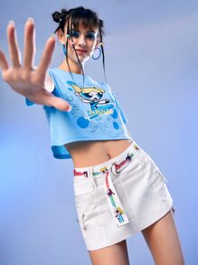 The Powerpuff Girls | ROMWE Thắt lưng - trắng - Xem 4