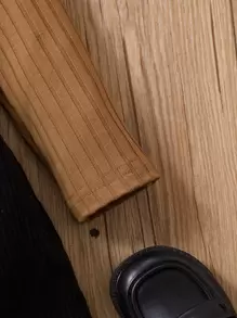 SHEIN Elladie kids Baby Girl Ruffle Trim Tee & Bow Front Skirt - Multicolor - View 6