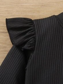 Toddler Girls Ruffle Trim Tee & Paperbag Waist Skirt - Multicolor - View 4