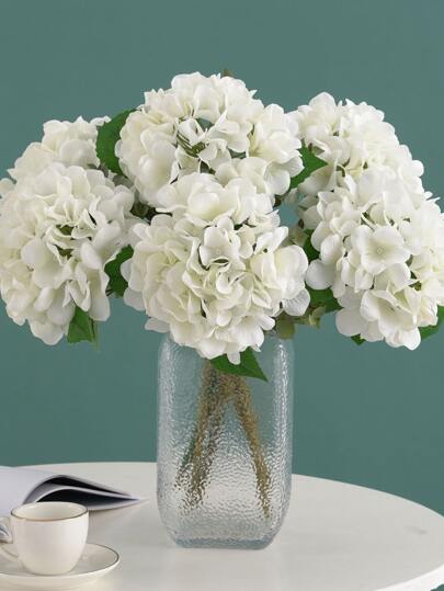 1 件/6 件人造绣球花束适用于婚礼装饰、家居装饰、客厅、餐厅、卧室、新娘婚礼花、手腕花、胸花、生日派对用品、新年礼物、情人节、礼物