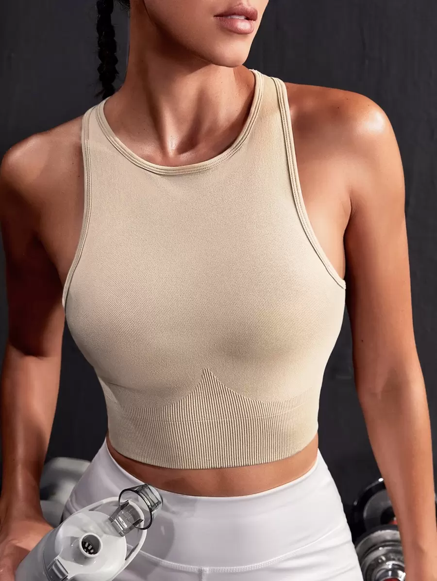 Easithlete Sujetador deportivo unicolor de espalda nadador