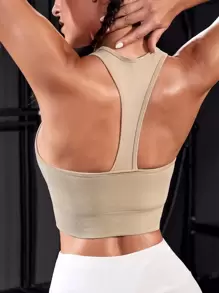 Easithlete Sujetador deportivo unicolor de espalda nadador