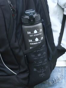 Bình Nước Có Thời Gian Uống Và Ống Hút, Bình Nước Tạo Động Lực Có Vạch Thời Gian, Chống Rò Rỉ & Không Chứa BPA, Bình Nước Thể Thao Tập Uống Cho Tập Thể Dục, Phòng Tập Thể Dục & Ngoài Trời Bình Nước Có Vạch Giờ Uống Và Ống Hút, Bình Nước Tạo Động Lực Có Vạch Báo Thời Gian, Uống Nước Thể Thao Bình Nước Tập Gym & Ngoài Trời - màu đen - Xem 4