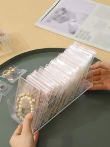 1 pieza Caja de almacenamiento de joya transparente - transparente - Ver 2