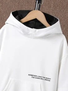Tween Boy Slogan Graphic Patch Detail 2 In 1 Sweatshirt - White - View 5