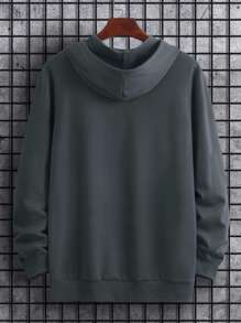 Manfinity Homme Áo nỉ Nam Dây kéo Túi Thú vật Giải trí - Xám - Xem 2