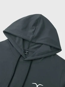 Manfinity Homme Áo nỉ Nam Dây kéo Túi Thú vật Giải trí - Xám - Xem 3