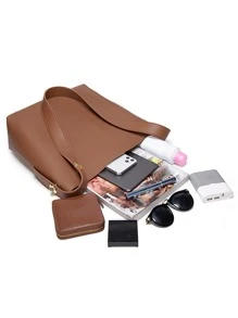 Minimalist Square Bag - Brown - View 6