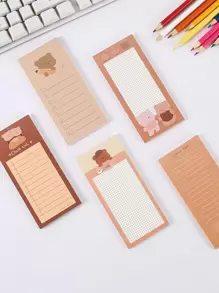 1入組卡通熊圖案隨機便簽 - 彩色 - 查看 1