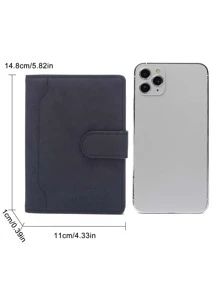 CHARM INFINITE Plane & Letter Detail Passport Case - Black - View 5