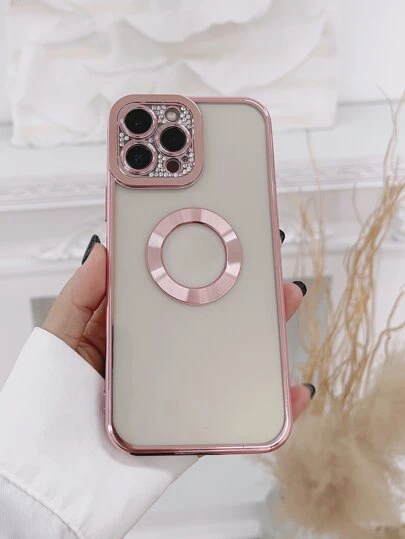 電鍍金屬亮絲設計手機殼