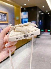 Apple 斜挎手机壳 卡包 手机壳 带挂绳 - 米色 - 查看 5