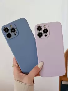 2pcs Solid Phone Case - Multicolor - View 1