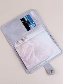 Plane Pattern Passport Case Travel Stuff Travel Organiser Travel Items Travel Wallet Passport Holder Passport Wallet Beach Vacation Bag Summer Christmas Vacation - Light Grey - View 6