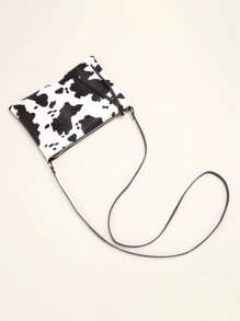 Leopard Print Rivet Fringe Shoulder Crossbody Bag Women Envelope Clutch - Multicolor - View 3