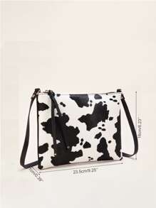 Leopard Print Rivet Fringe Shoulder Crossbody Bag Women Envelope Clutch - Multicolor - View 4