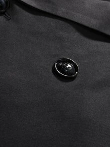 Manfinity Men 1pc Double Breasted Blazer - Black - View 6