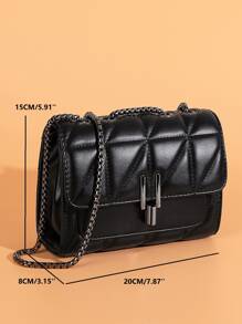 Waterproof,Lightweight,Business Casual Luxury Designer Bag, Women Chain Crossbody Bag, For Women Handbag Shoulder Bag Messenger Female Clutch For Teen Girls Women College Students,Rookies & White-collar Workers Perfect for Office,College,Work ,Business,Commute,Outdoors, Travel, Outings - Black - View 3