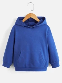 SHEIN Young Boys Cartoon & Slogan Graphic Sweatshirt - Blue - View 8