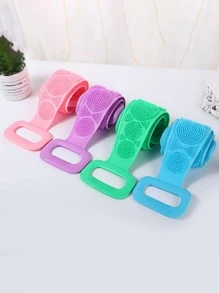 1 件随机双面硅胶擦洗毛巾、浴巾、沐浴背部擦洗浴刷、清洁浴巾、袋子、收纳袋、收纳盒、发夹 - 彩色 - 查看 4