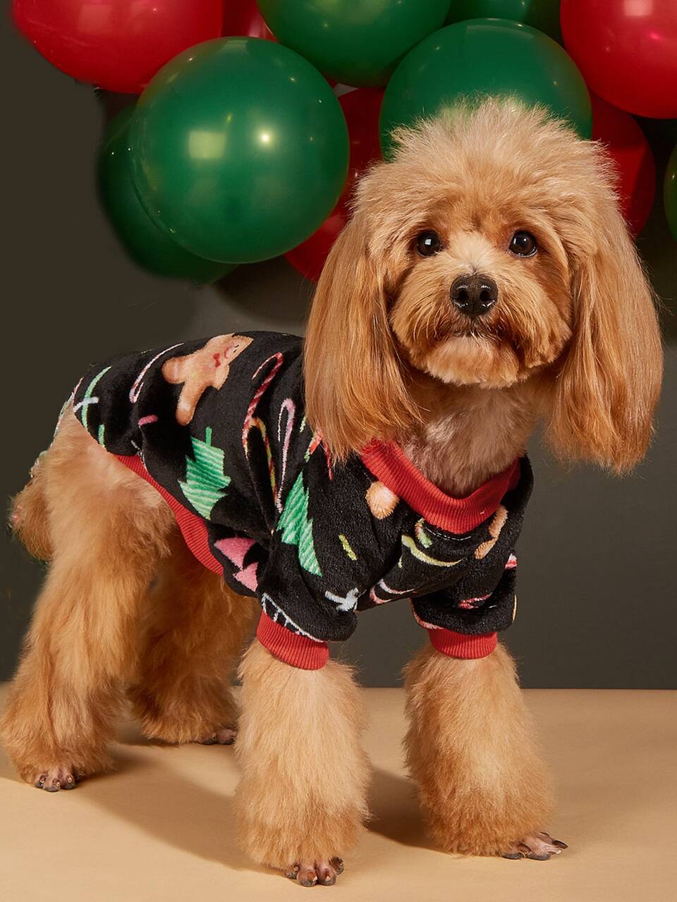 Christmas Pet Dog 2-Leg Sweater With Christmas Tree, Snowman And Snowflake Pattern