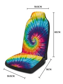 1pc Tie Dye Car Seat Cover - Multicolor - View 4