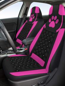 1pc Paw Print Car Seat Cover - Multicolor - View 1