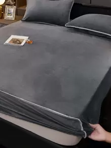 Sábana bajera unido en contraste - Gris Oscuro - Ver 1