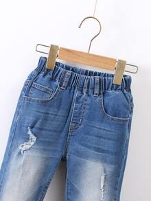 Niñito Jeans desgarro con lavado