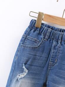 Niñito Jeans desgarro con lavado