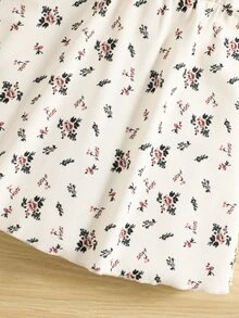 Toddler Girls Button Front Jacket & Floral Print Cami Dress - Multicolor - View 6